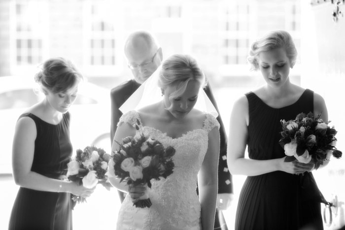 Minutes before the wedding ceremony - photo credit Blue Sky Photography